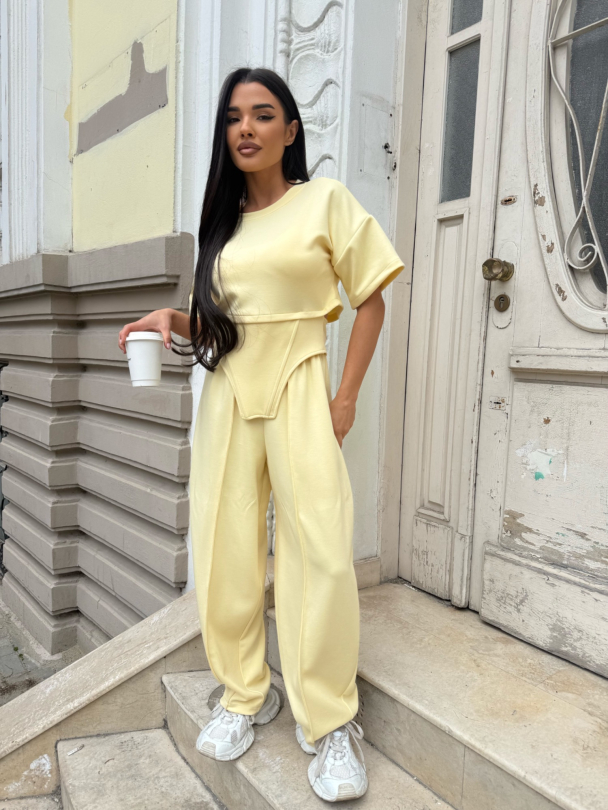 Pantaloni Darios Butter Yellow