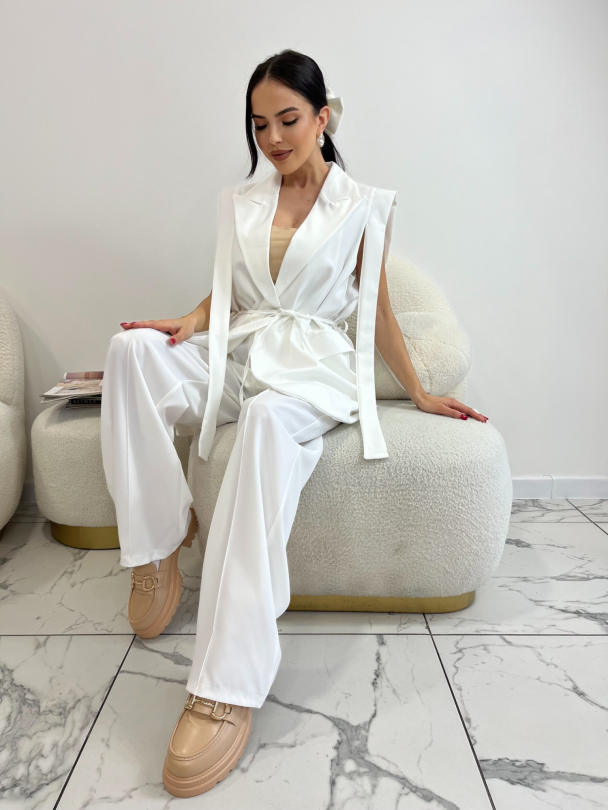 Pantaloni Downside White