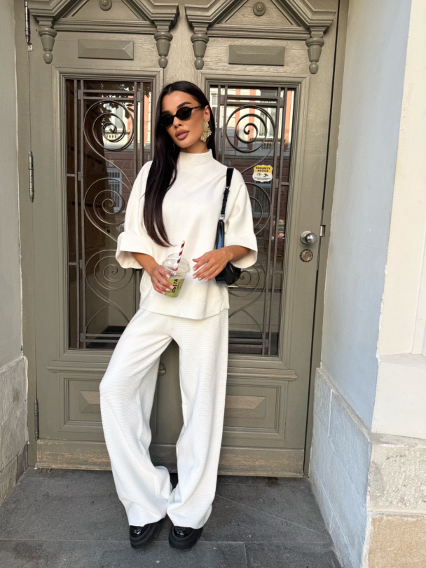 Pantaloni Frenchie White