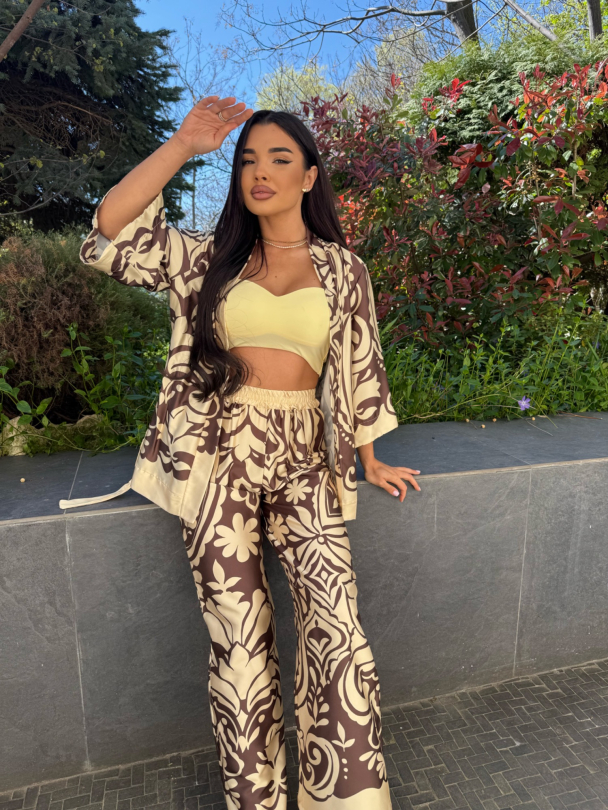 Pantaloni Haya Butter Yellow