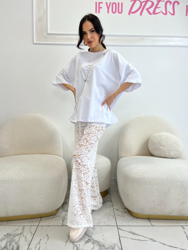 Pantaloni Laureti White