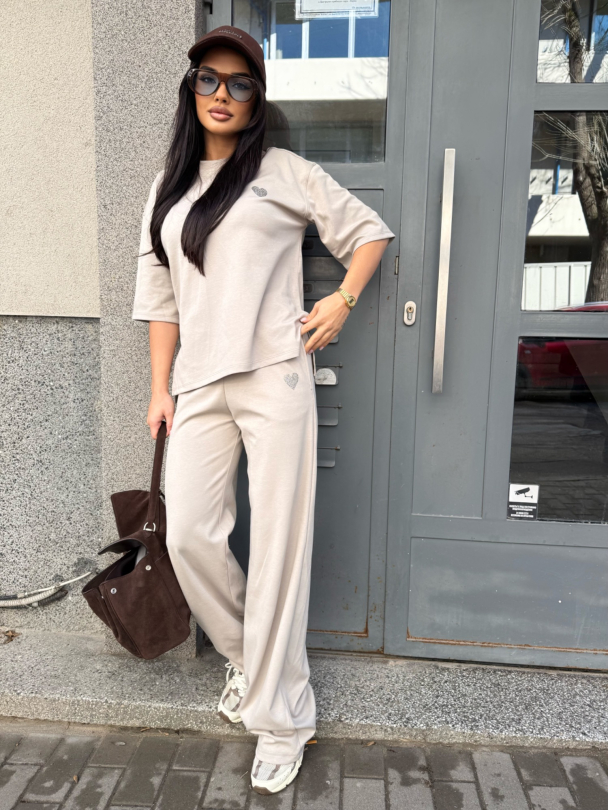 Pantaloni Lavella Oat Milk