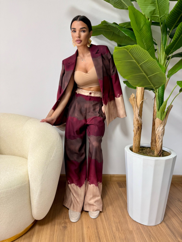 Pantaloni Luana Burgundy 