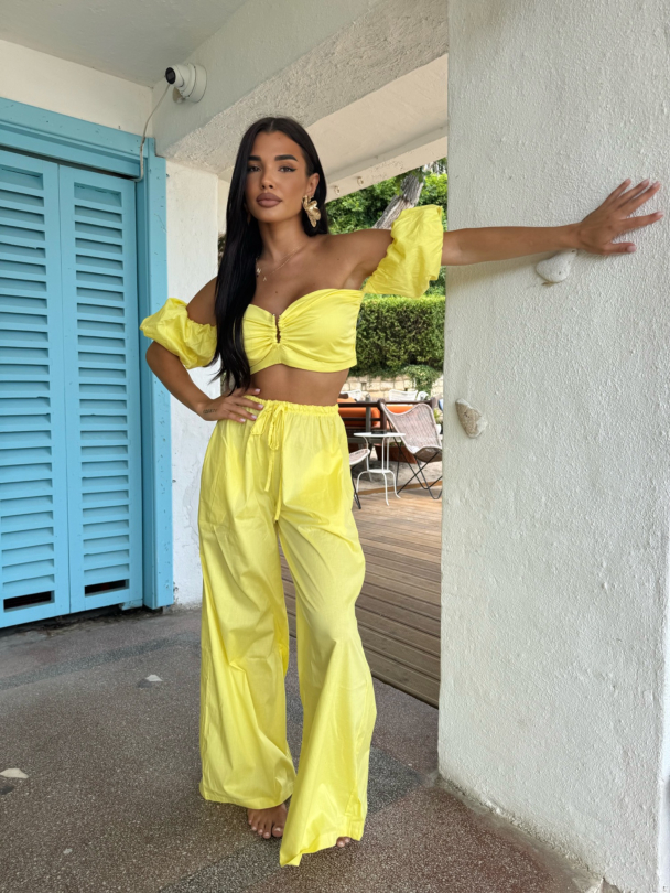 Pantaloni Marbella Mist Lemon