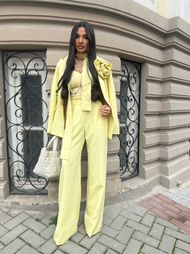 Pantaloni Massimo Butter Yellow