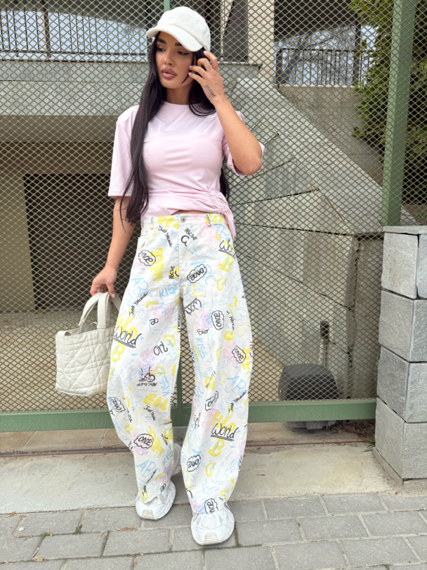 Pantaloni Once White