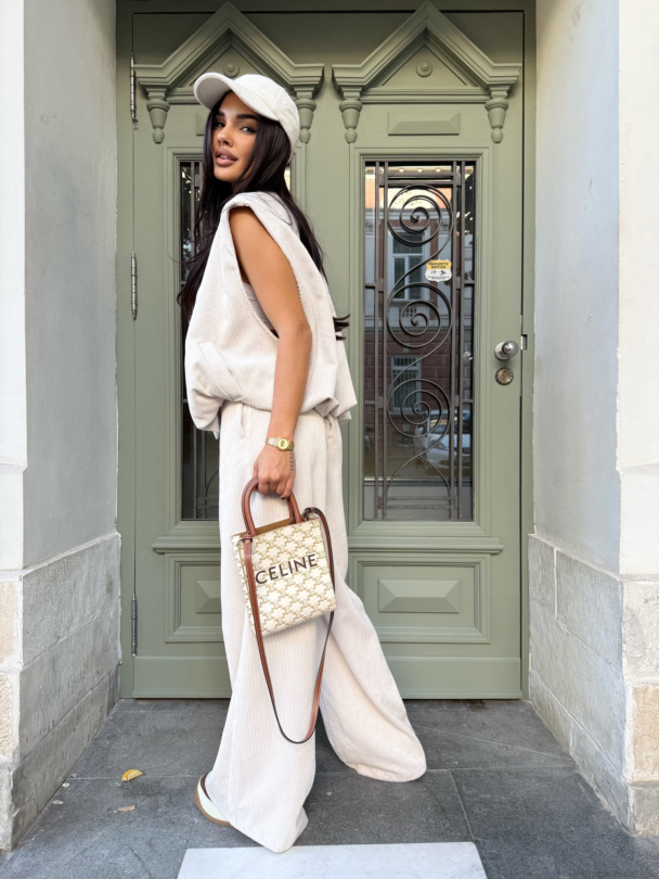 Pantaloni Pradas Oat Milk