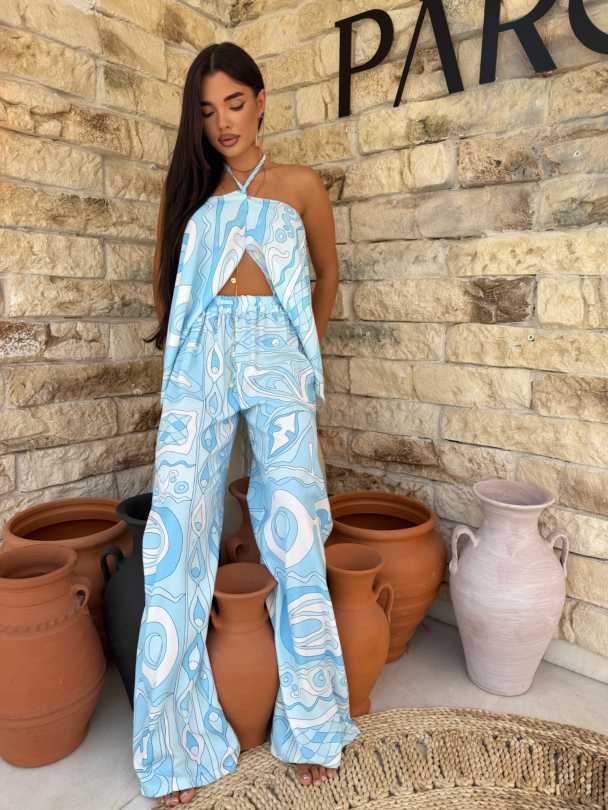 Pantaloni Puccino Aqua Azure