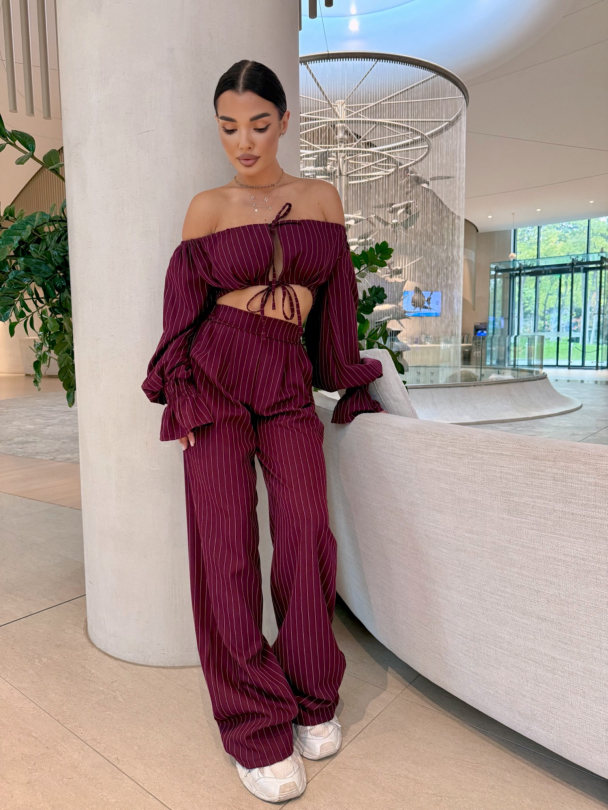 Pantaloni Reyla Burgundy
