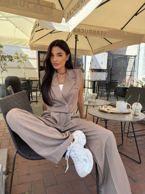 Pantaloni Ritta Cappuccino