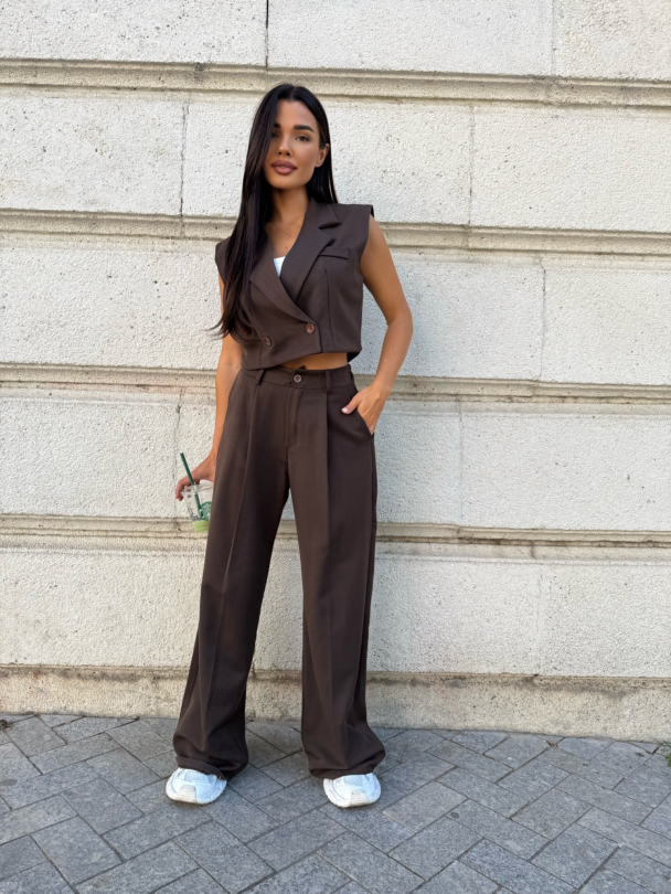Pantaloni Ritta Chocolate