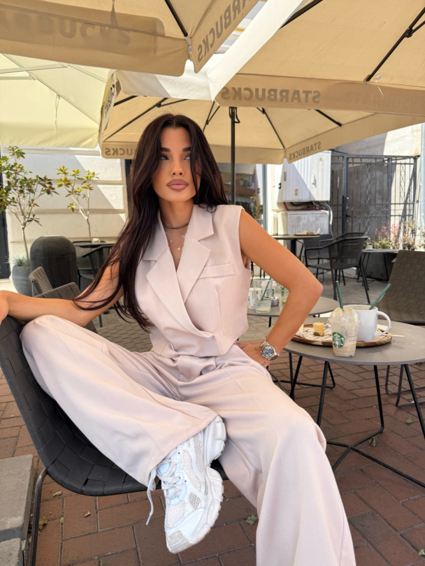 Pantaloni Ritta Latte 