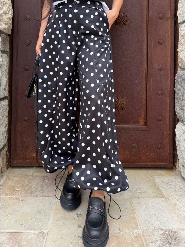 Pantaloni Ruffle Black