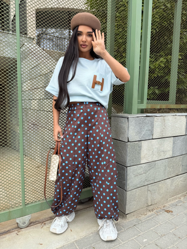 Pantaloni Ruffle Chocolate