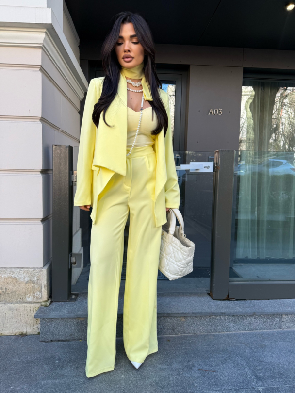 Pantaloni Sole Mio Butter Yellow