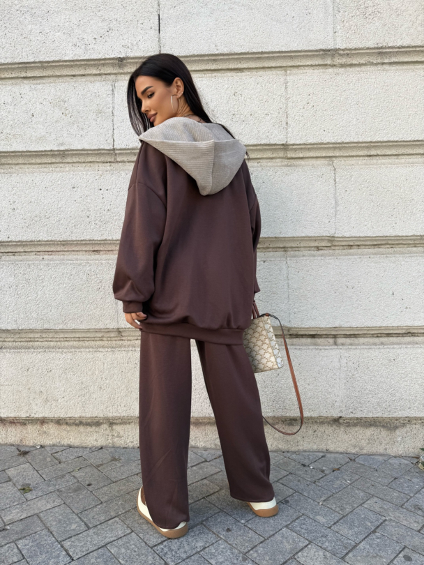 Pantaloni viscoza Ovana Chocolate