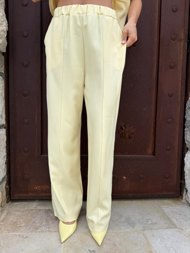 Pantaloni Zorena Butter Yellow