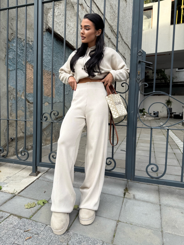 Плетен панталон Benitta Latte