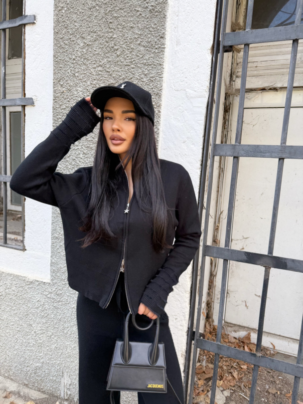 Hanorac tricotat  Nolia Black