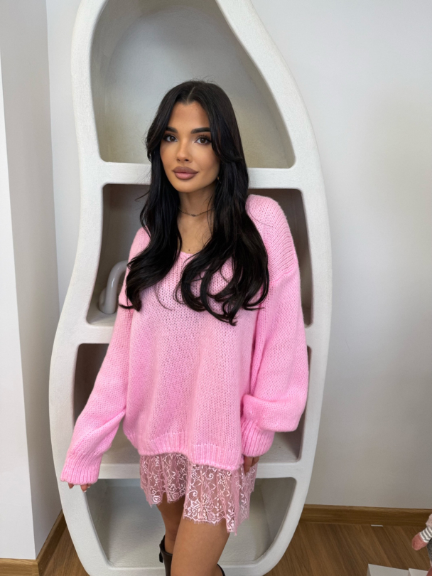 Tunică tricotată Friendly Pinky