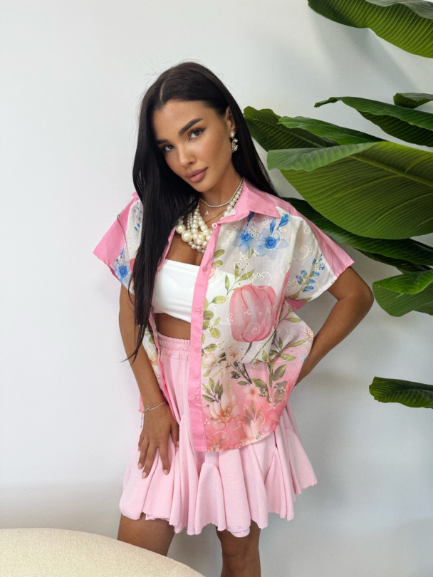 Fusta- pantaloni Golls Baby Pink
