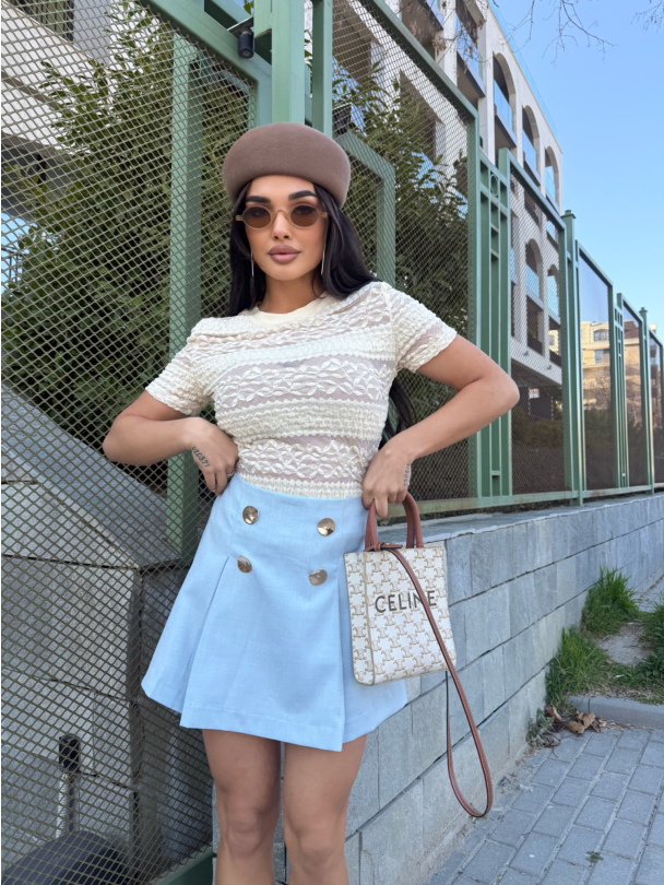 Fustă-pantaloni Grepes Blue 