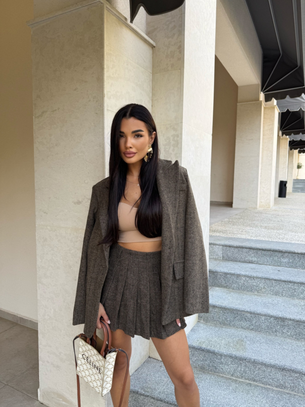 Fustă plisată Temptation Brownie