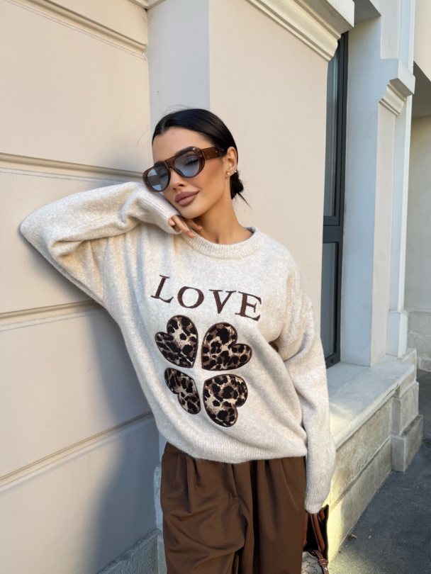 Pulover Animaly Love Latte