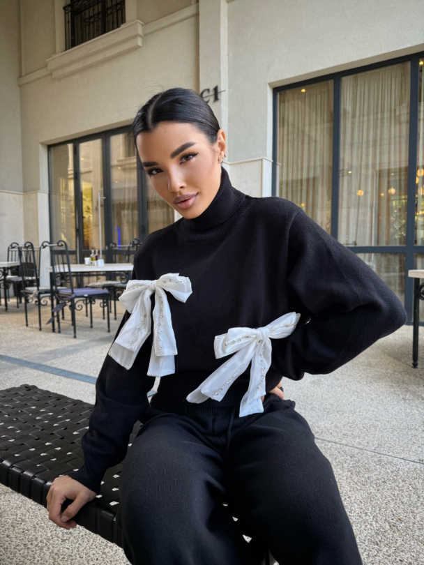 Pulover polo Soft Rebel Black