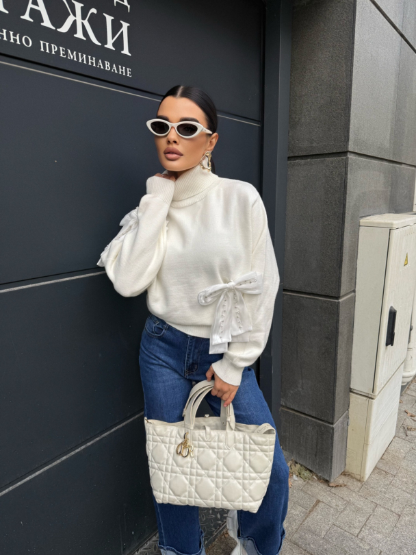 Pulover polo Soft Rebel White