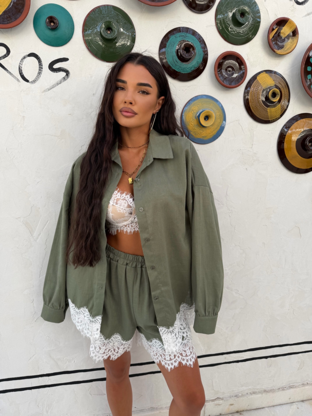 Camasa Amangiri Olive Breeze