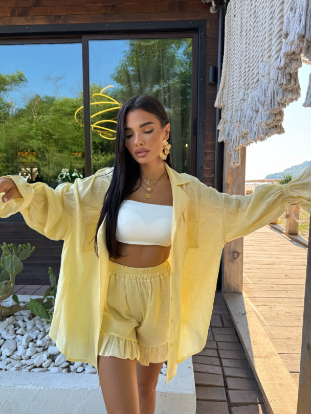 Camasa Escape Mode Butter Yellow