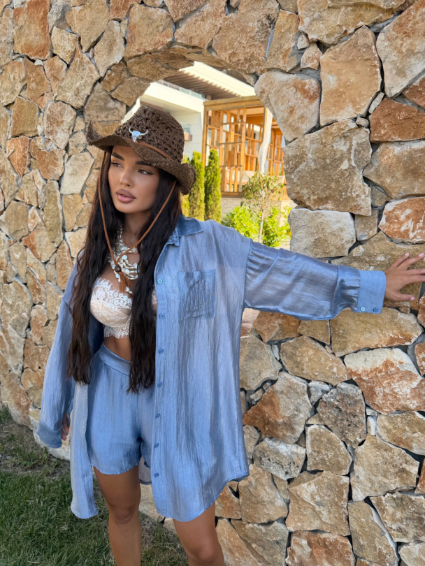 Camasa Pearly Dusty Blue