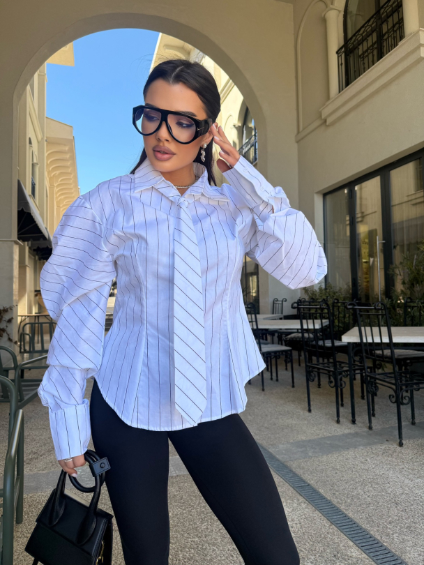 Cămașă cu cravată Mendosse Stripe