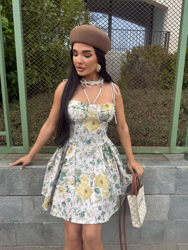 Rochie Feray Lime Flora