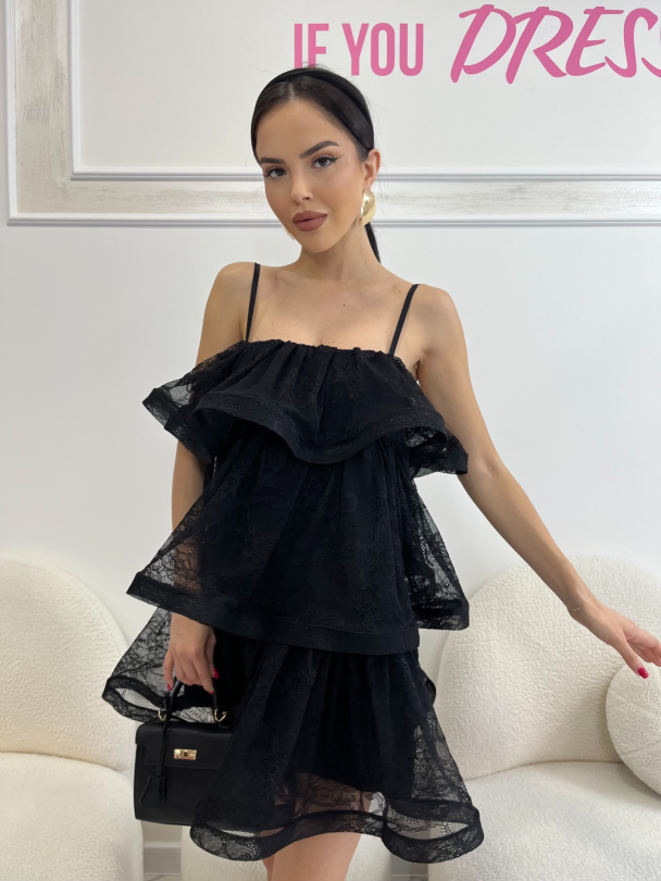 Rochie Illuminati Lace Black
