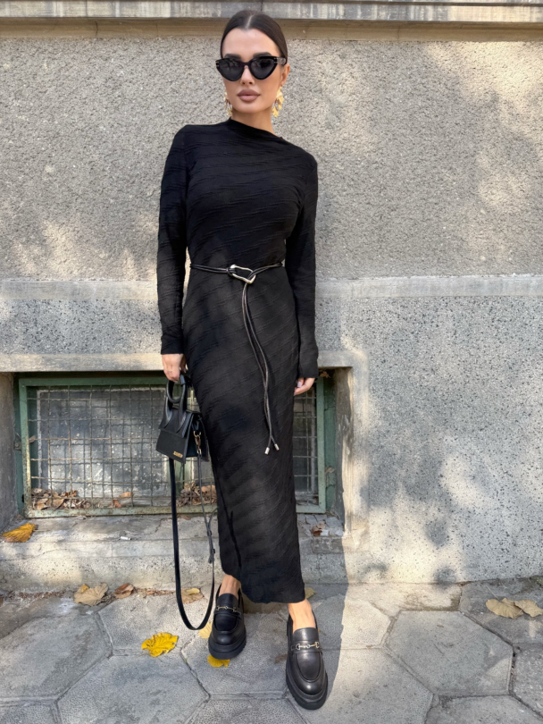 Rochie cu curea Studio Mood Black