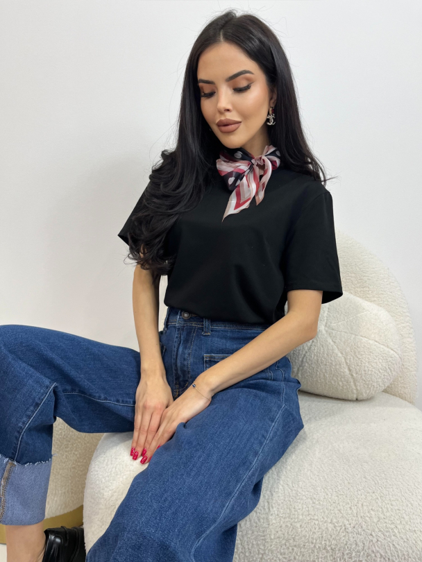 Set tricou și eșarfă Herm Black 