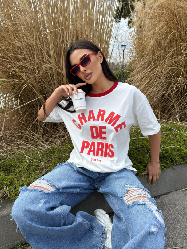 Tricou Charme de Paris Red