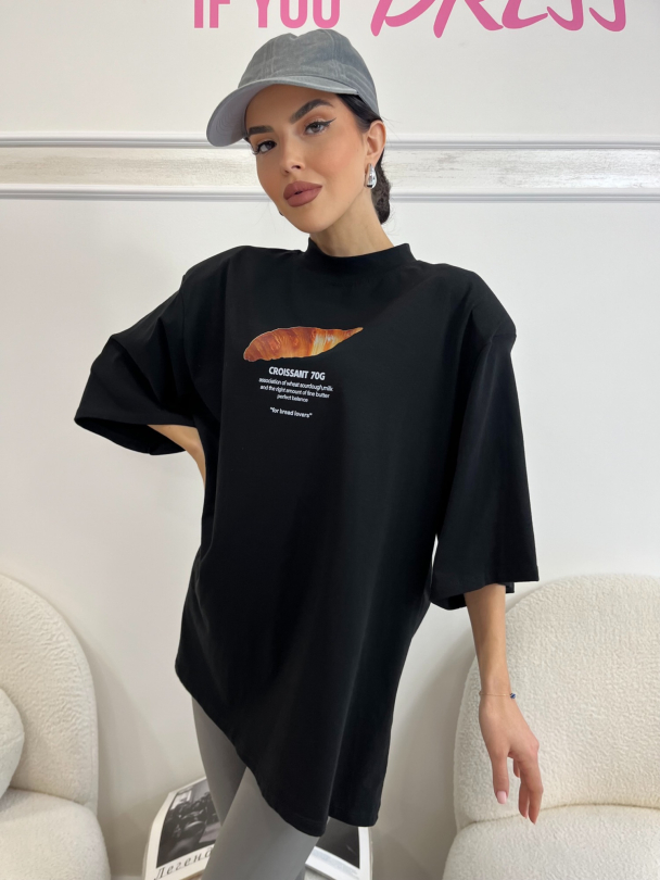 Tricou Croissant Black
