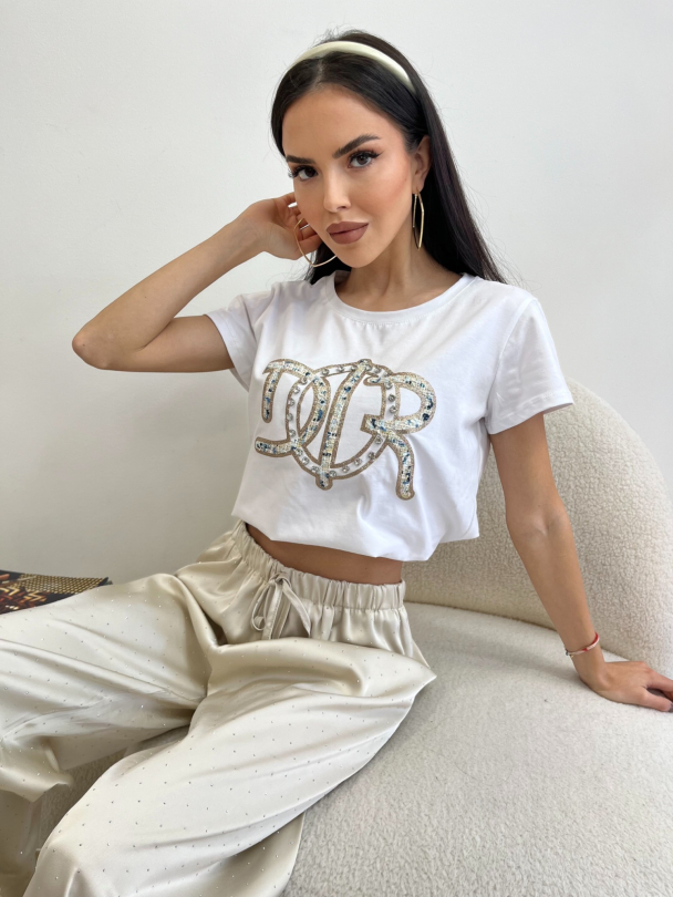 Tricou Diodi White- Blue