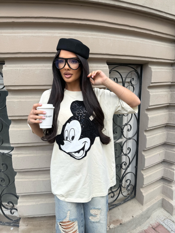 Tricou Mickey Oat Milk