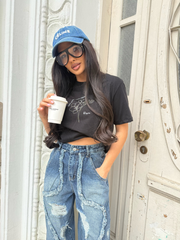 Tricou Nature Meets Elegance Black