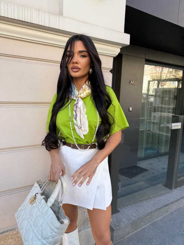 Tricou cu eșarfă Leonidas Gucce Green