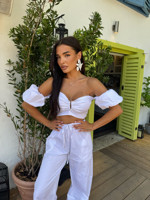 Top Marbella Mist White