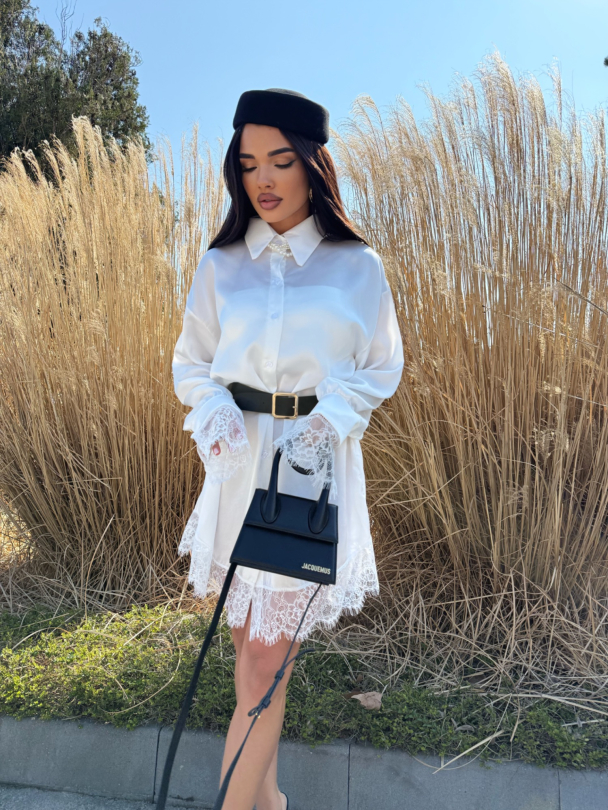 Tunică cu curea Layza White