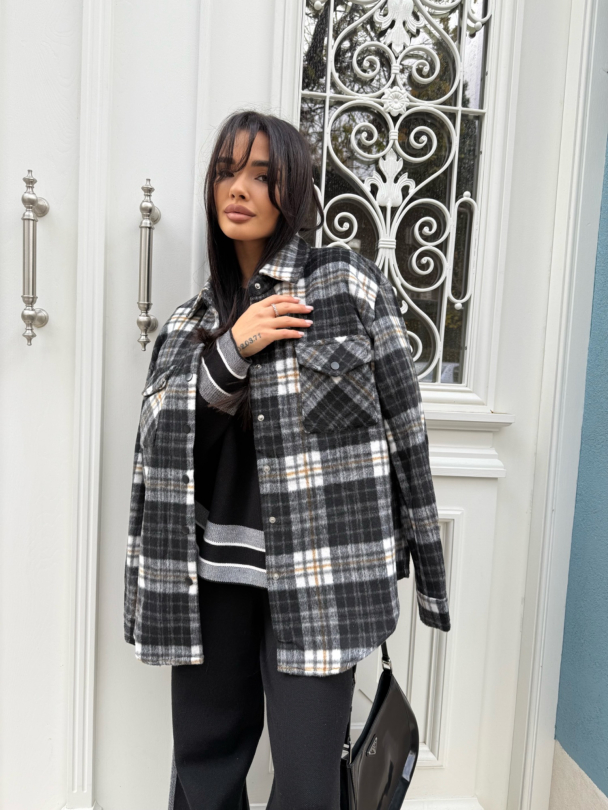 Cămașă matlasată Bold Black