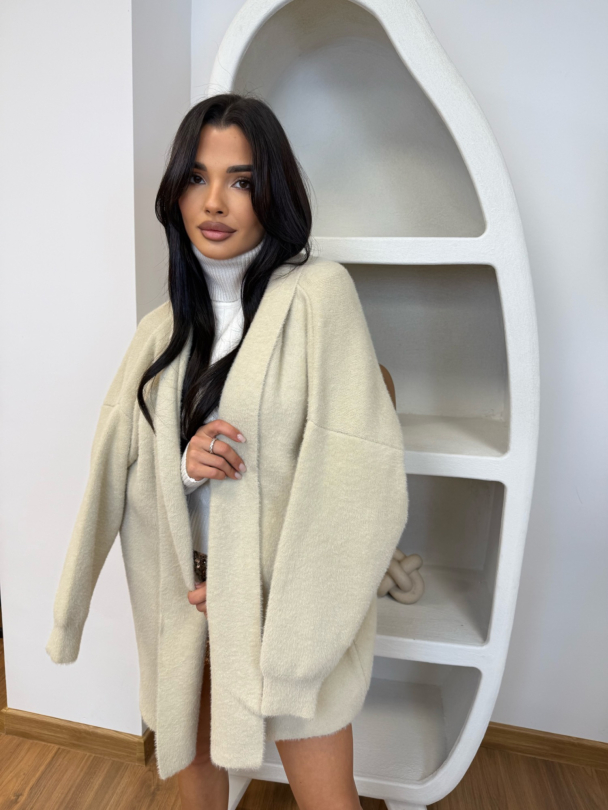 Cardigan Fifona Short Oat Milk