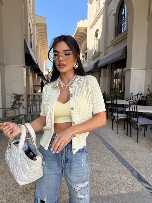 Cardigan Mahy Butter Yellow