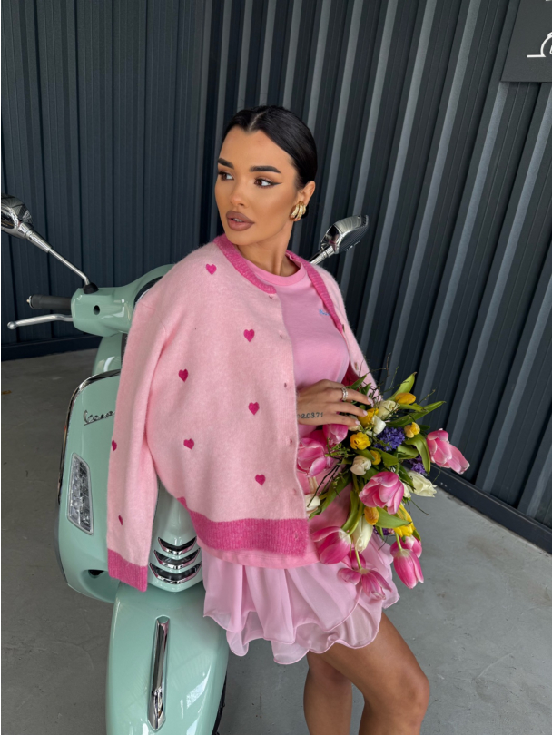 Cardigan Sweatheart Pink
